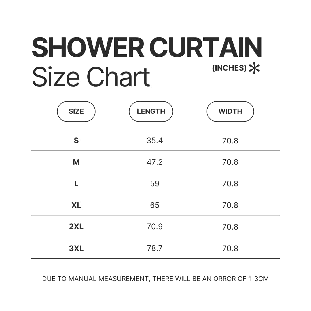Shower Curtain Size Chart - Omori Gifts