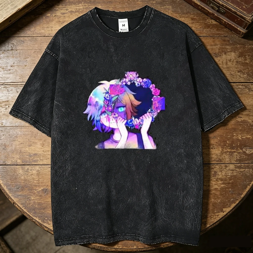 Omori Graphic Design Washed T-shirt